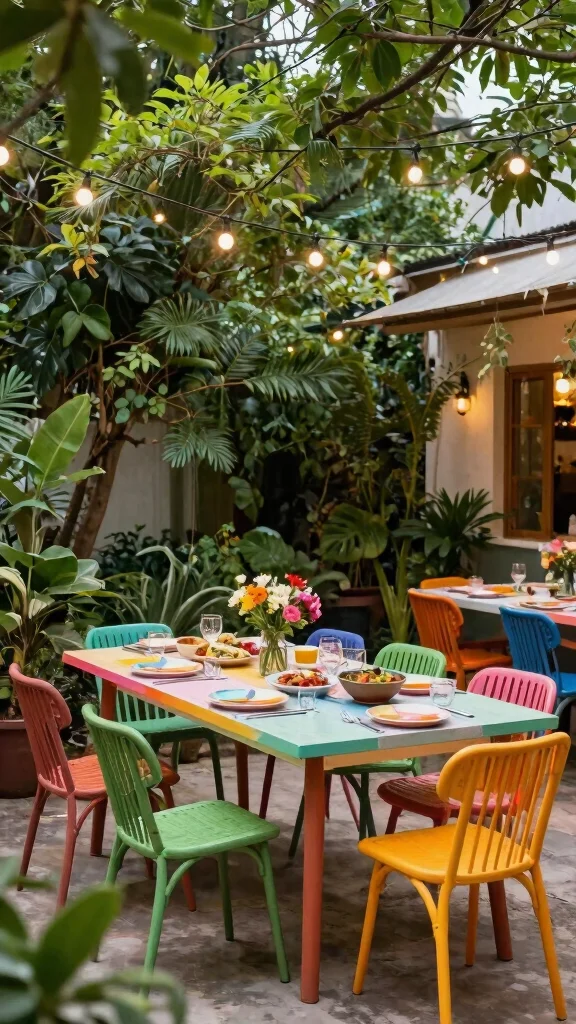 14 Dining Room Collections That Make Decorating Effortless - 10. Colorful Outdoor Dining Sets 1