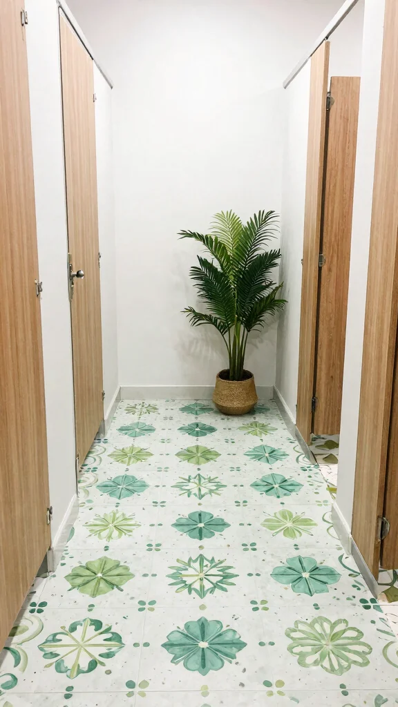 14 Eco-Friendly Restroom Tile Ideas for Walls, Floors, and Accent Niches - 13. Eco-Friendly Linoleum Tiles 1