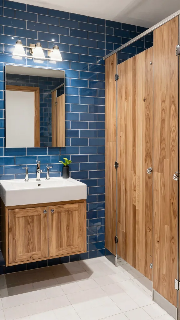 14 Eco-Friendly Restroom Tile Ideas for Walls, Floors, and Accent Niches - 7. Subway Tiles with a Twist 1