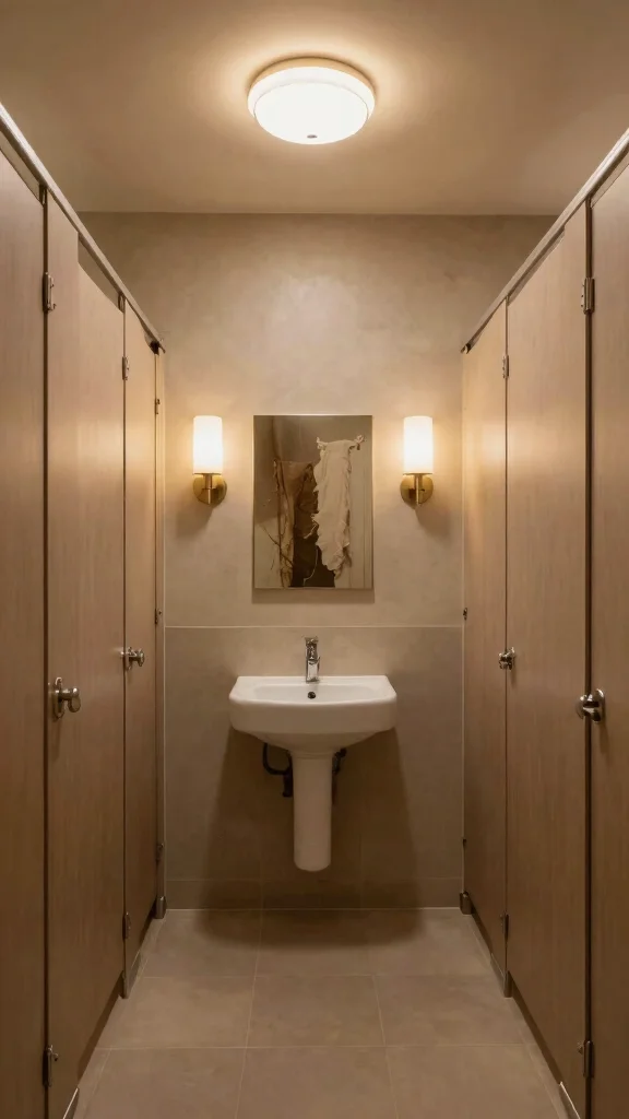 14 Restroom Lighting Ideas for a Warm and Flattering Glow - 11. Layered Lighting for Depth 1
