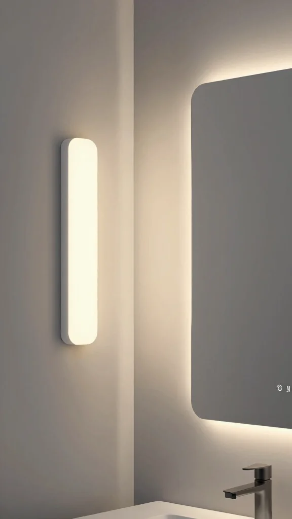 14 Restroom Lighting Ideas for a Warm and Flattering Glow - 8. Smart Lighting for Modern Convenience 1