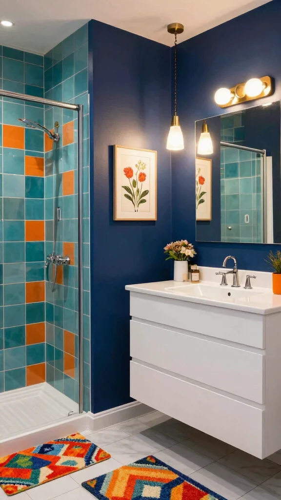 15 Bathroom Remodel Ideas to Refresh Any Size Bathroom - 2. Go Bold with Color 1