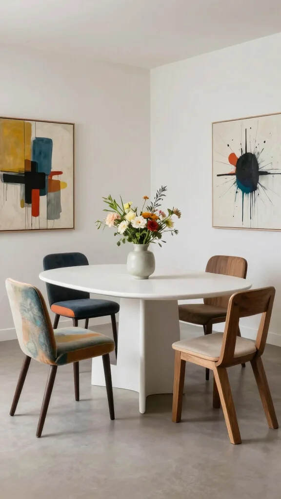 15 Dining Room Chair Ideas to Mix, Match, or Coordinate - 5. Artistic Flair with Unique Designs 1
