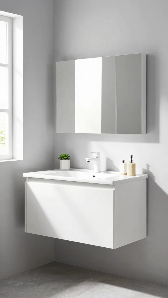 15 Restroom Remodel Ideas to Completely Transform Your Space - 2. Floating Vanities for Space Efficiency 1