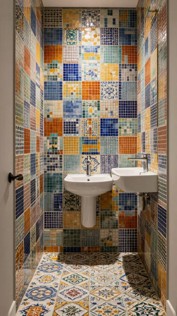 15 Restroom Remodel Ideas to Completely Transform Your Space - 9. Unique Tile Designs 1