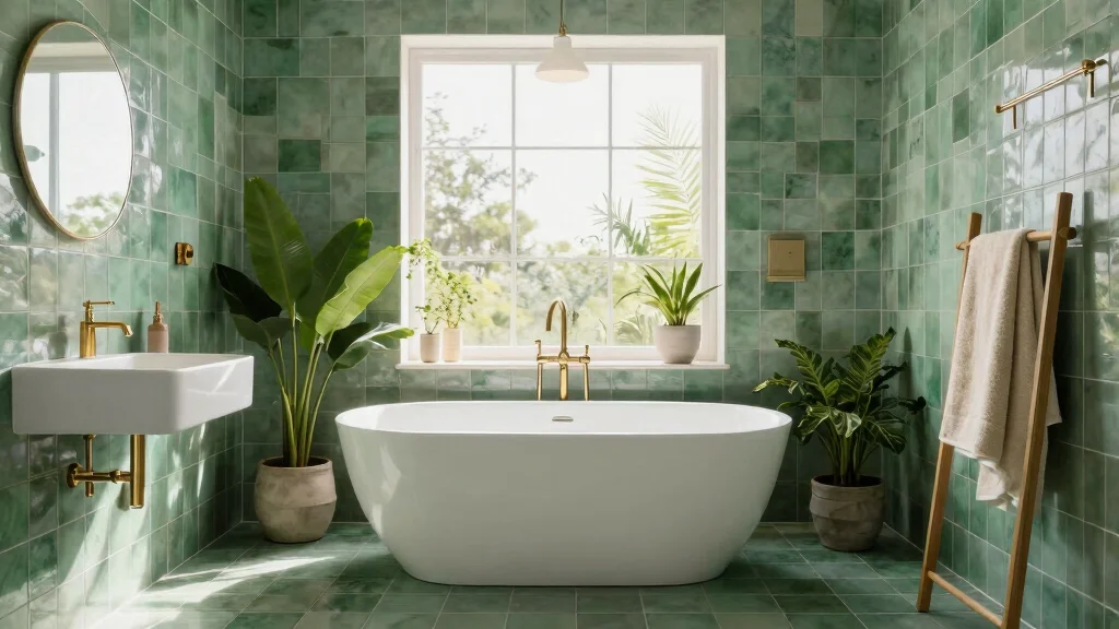 14 Green Tile Bathroom Ideas for a Bold and Beautiful Statement – Home Storage Organizer